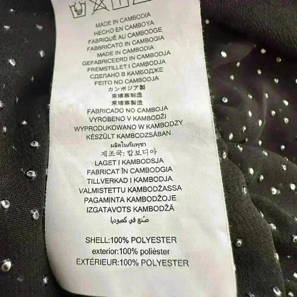 Michael Kors Women's Black Smocked Ruffled Lined Flutter Sleeve Dress (21) - Picture 10 of 10